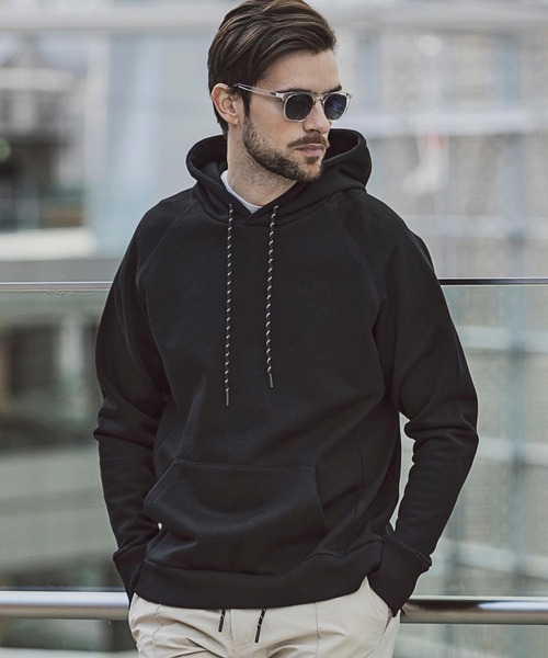 「+phenix」 プルオーバーパーカー M ブラック メンズ_画像3