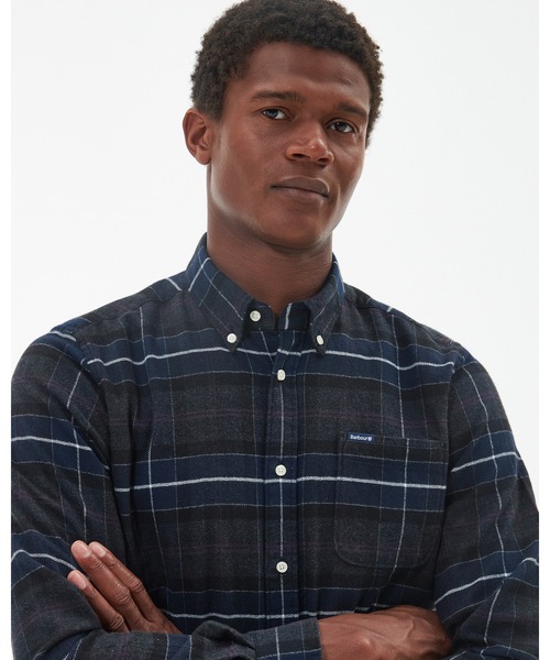 Barbour（バブアー） 長袖シャツ L ダークグレー メンズ : ZOZOTOWN