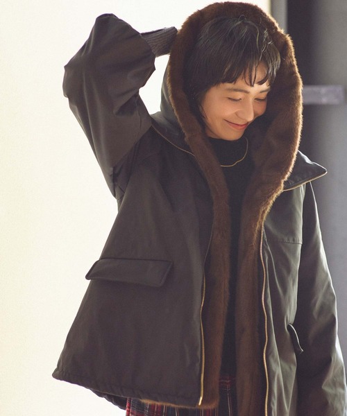 【美品】Gready Brilliant 取り外しファー中綿フードコート Gready Brilliant（グレディブリリアン） コート アウター 取り外し