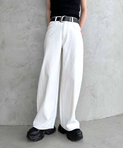 ピ♪ PAGEBOY（ページボーイ） ワイドパンツ ジーンズ デニム デニムパンツ