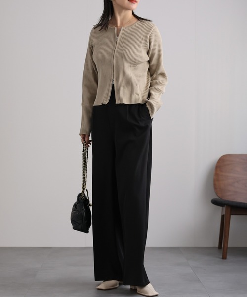 「ap retro」 ニットカーディガン FREE イエロー レディース_画像8