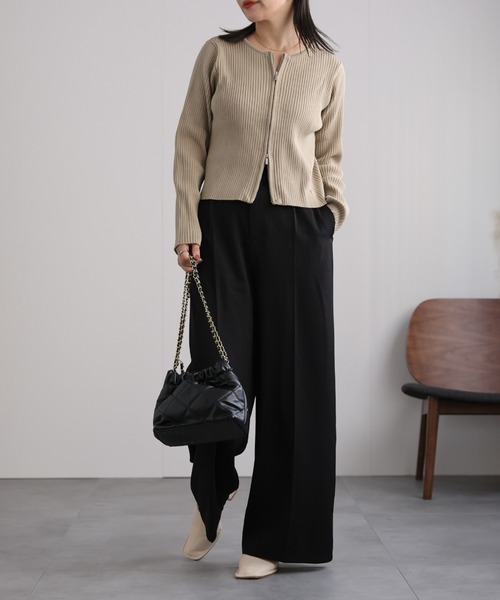 「ap retro」 ニットカーディガン FREE イエロー レディース_画像9