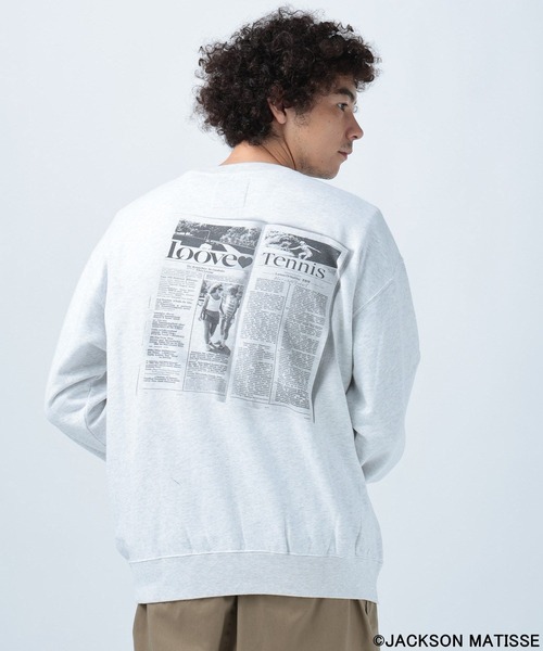 「JACKSON MATISSE」 スウェットカットソー LARGE ホワイト メンズ_画像6