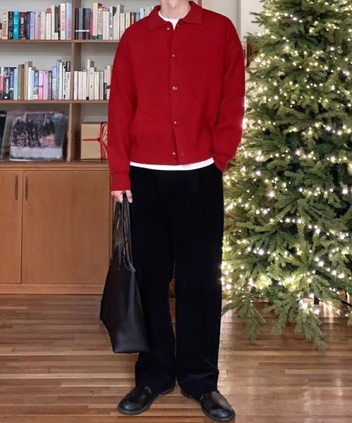 NOWLE（ノウル） カーディガン 「NOWLE」ポロネック リブニット