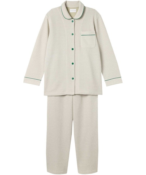 une nana cool（ウンナナクール） パジャマ ルームウェア 「綿混」丸襟