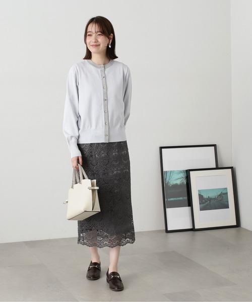 「N.（N. Natural Beauty Basic）」 ニットカーディガン MEDIUM ネイビー レディース_画像8