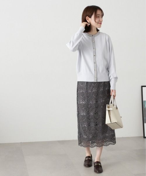 「N.（N. Natural Beauty Basic）」 ニットカーディガン MEDIUM ネイビー レディース_画像9