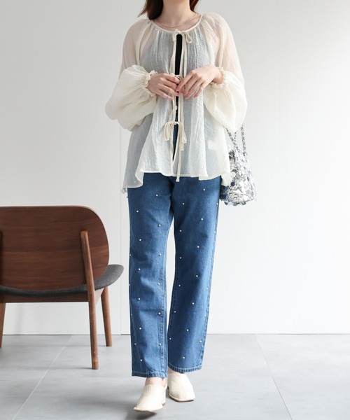 「sakishimatokyo」 長袖ブラウス FREE ブラウン レディース_画像2