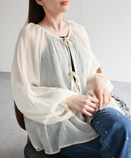 「sakishimatokyo」 長袖ブラウス FREE ブラウン レディース_画像7