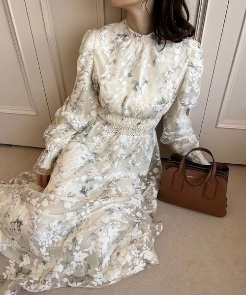 「one after another NICE CLAUP」 長袖ワンピース FREE アイボリー レディース_画像5