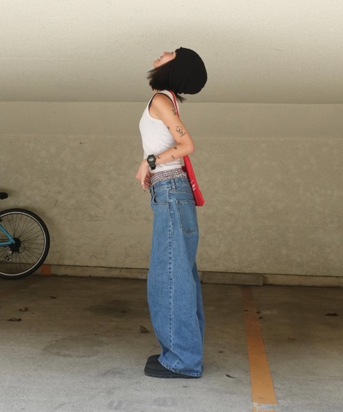 「TEEN BOOP」 デニムパンツ MEDIUM ブルー レディース_画像8