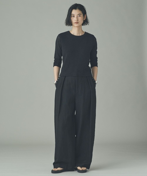 Curensology（カレンソロジー） パンツ /リネンウールスタッズパンツ