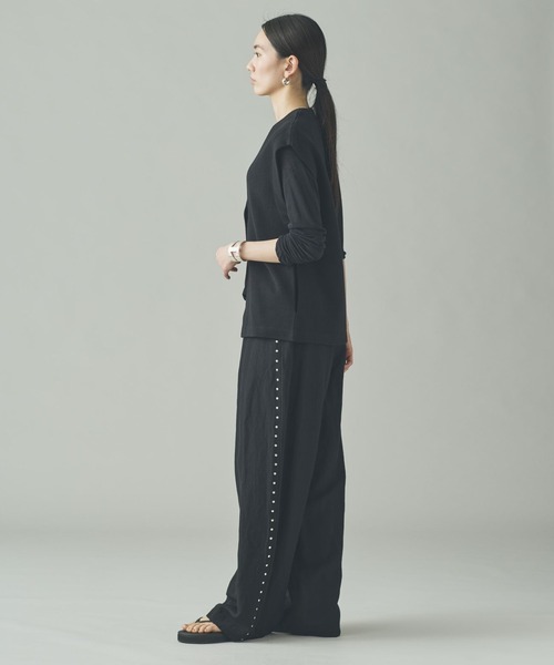 Curensology（カレンソロジー） パンツ /リネンウールスタッズパンツ