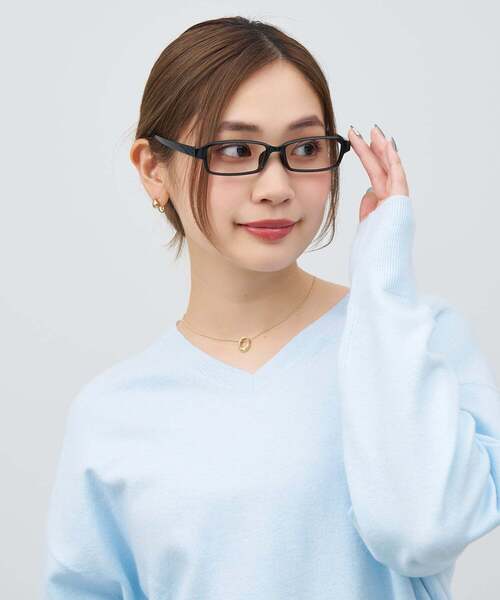 Zoff（ゾフ） 伊達メガネ メガネ 眼鏡 スクエア型 メガネ｜横長 軽量