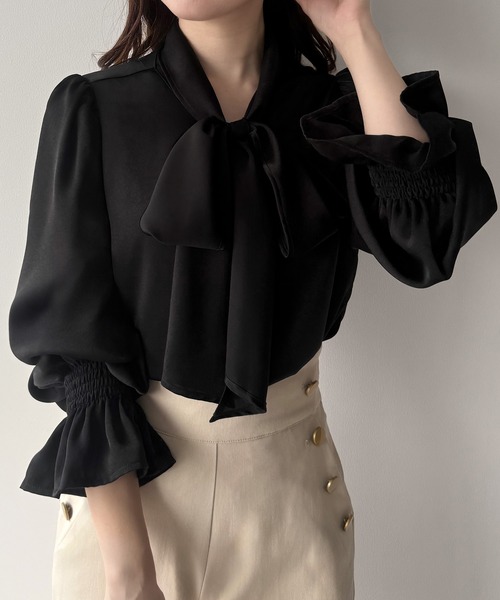 「mipiarl」 長袖ブラウス LARGE アイボリー レディース_画像5