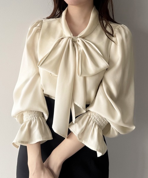 「mipiarl」 長袖ブラウス LARGE アイボリー レディース_画像6