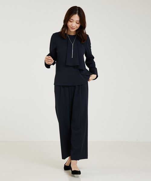 「abahouse mavie」 長袖ブラウス 36 グレイッシュベージュ レディース_画像2