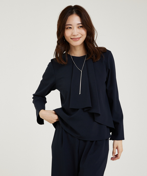 「abahouse mavie」 長袖ブラウス 36 グレイッシュベージュ レディース_画像4