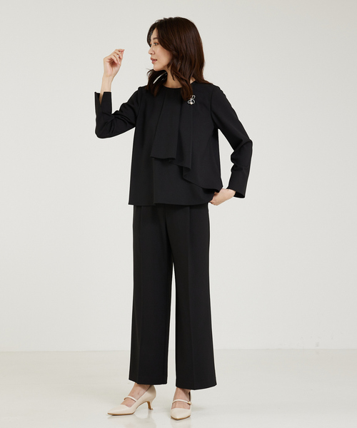 「abahouse mavie」 長袖ブラウス 36 グレイッシュベージュ レディース_画像6