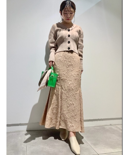 「LILY BROWN」 ニットカーディガン FREE ベージュ レディース_画像6