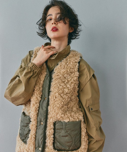 niko and…（ニコアンド） ベスト MEDIUM アイボリー レディース