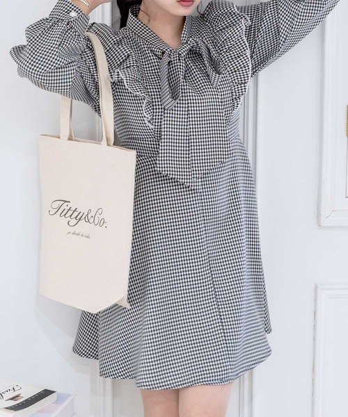 「TITTY&CO.」 長袖ワンピース SMALL アイボリー レディース_画像4