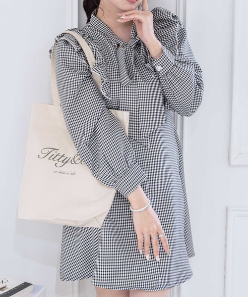 「TITTY&CO.」 長袖ワンピース SMALL アイボリー レディース_画像8