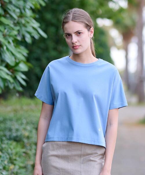 「DRESSTERIOR」 半袖Tシャツ 36 ライトブルー レディース_画像3