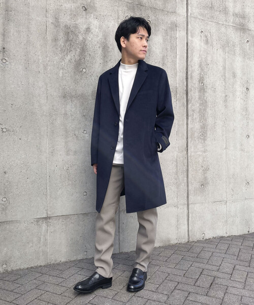 「COMME CA ISM」 チェスターコート S ブラック メンズ_画像7