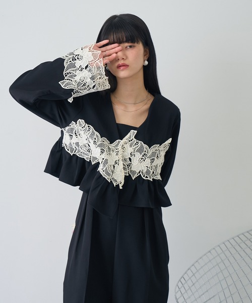 NOGLE パンツドレス 「NOGLE/ノグル」レースフラワージャケットセット 