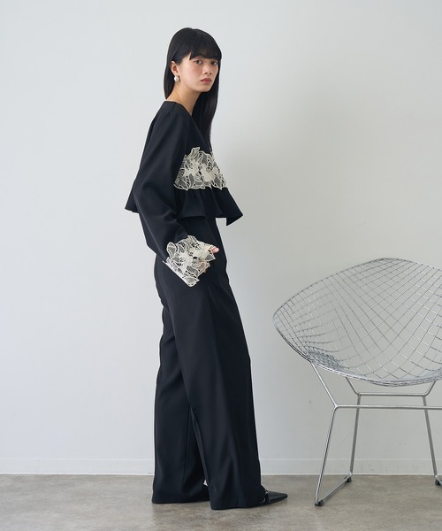 NOGLE パンツドレス 「NOGLE/ノグル」レースフラワージャケットセット 