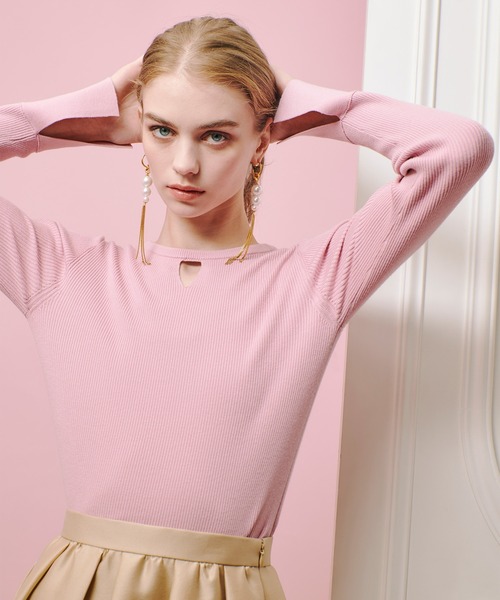 「LOULOU WILLOUGHBY」 長袖ニット 2 ブルーグリーン レディースの画像