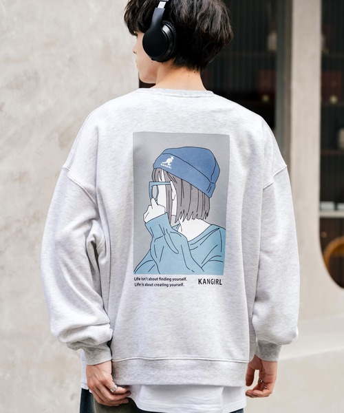 「KANGOL」 スウェットカットソー M ベージュ メンズ_画像3