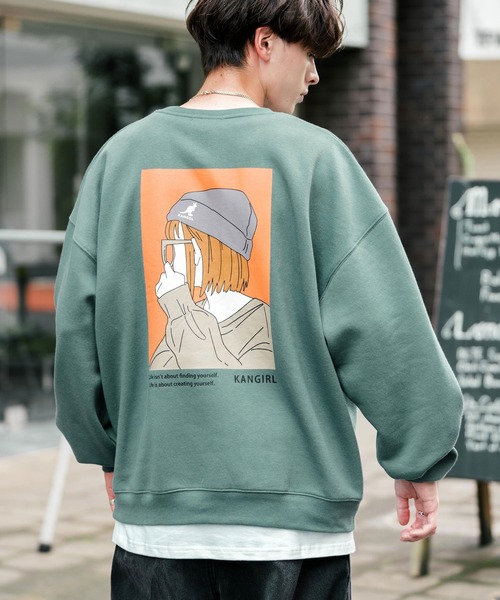 「KANGOL」 スウェットカットソー M ベージュ メンズ_画像6