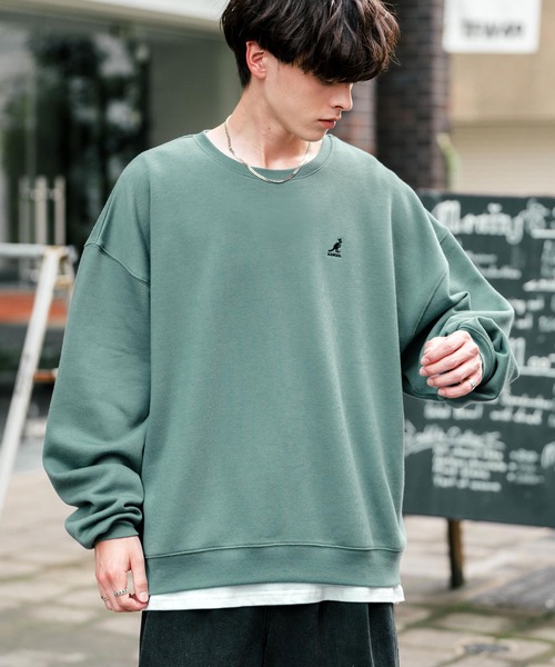 「KANGOL」 スウェットカットソー M ベージュ メンズ_画像7