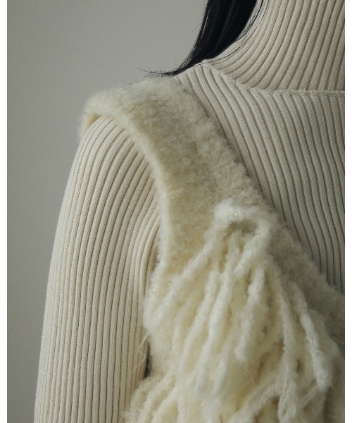 「anuke」 ノースリーブニット FREE ホワイト レディース_画像5