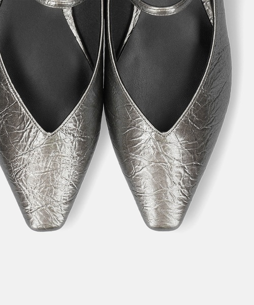 「MAMIAN」 フラットパンプス 23.0cm シルバー系その他 レディース_画像9