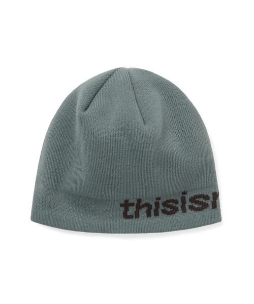 thisisnever ニット帽 ダークグレー thisisneverthat（ディスイズネバーザット） ニット帽 ニットキャップ