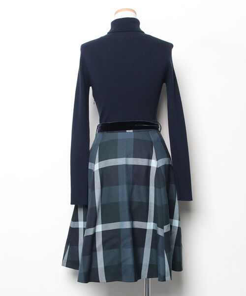 BLUE LABEL CRESTBRIDGE ドッキングワンピース　38 BLUE LABEL CRESTBRIDGE（ブルーレーベルクレストブリッジ） チェック