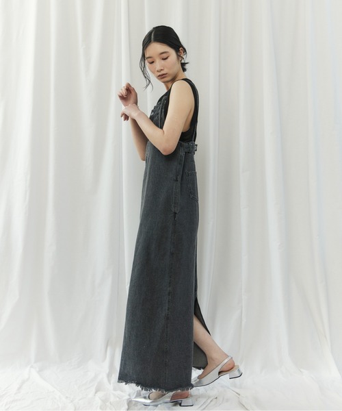 CIEL'AIR（シエルエアー） ワンピース FRINGED DENIM JUMPER SKIRT