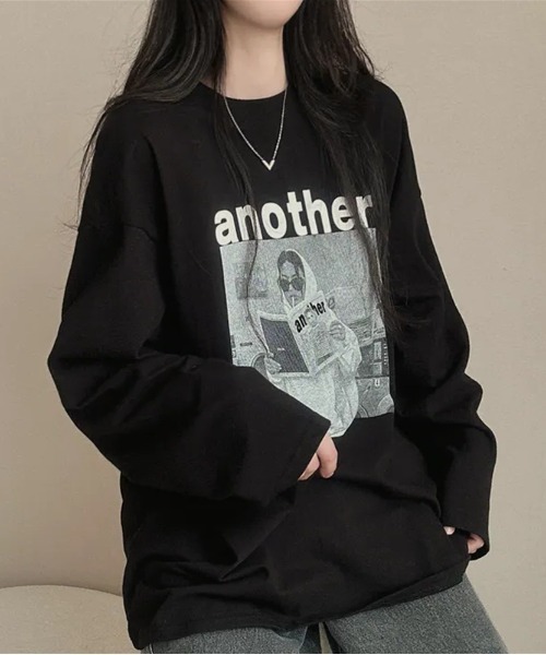 Lips tシャツ こなれ感たっぷりのフォトプリント！ゆったりシルエット