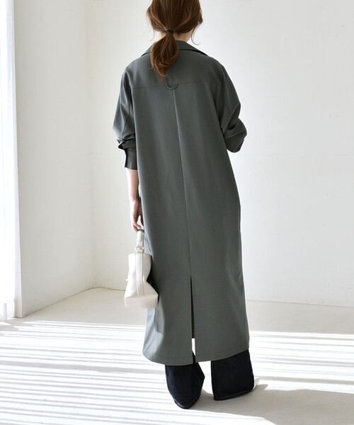 quaranciel ワンピース quaranciel:「洗濯機可能」Vネック スキッパー
