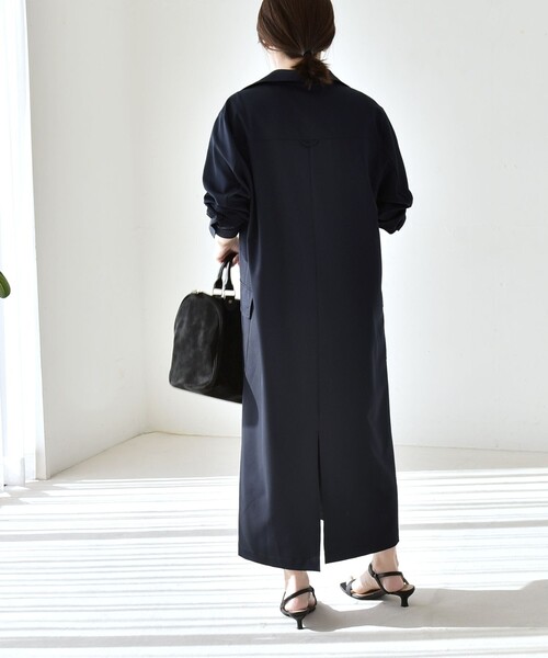 quaranciel ワンピース quaranciel:「洗濯機可能」Vネック スキッパー