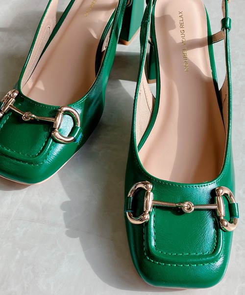 「Noubel Voug Relax」 ヒールサンダル 23.5cm レッド レディース_画像6