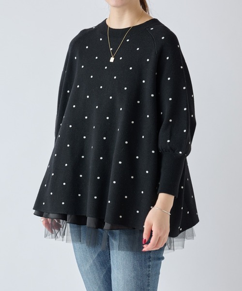 BEARDSLEY（ビアズリー） 7分袖ニット FREE グレー レディース