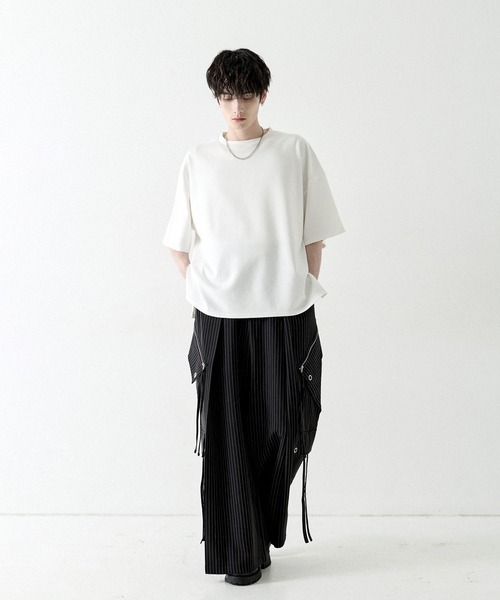 LILL（リル） tシャツ 高機能コットンポンチサイドスリット5分袖