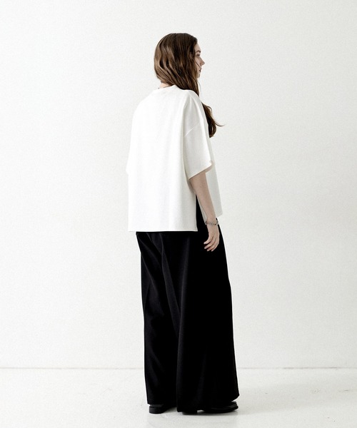 LILL（リル） tシャツ 高機能コットンポンチサイドスリット5分袖