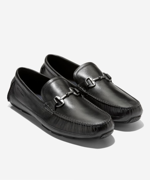 【未使用美品】COLE HAAN 本革 8W BLACK ローファー/スリッポン COLE HAAN（コールハーン） スリッポン ハチソン グランド ビット