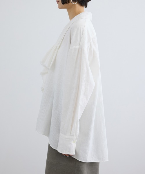サロンアダムエロペ　シャツ　長袖　白　美品　アダムエロペ　ブラウス　コットン SALON adam et rope'（サロン アダム エ ロペ） ブラウス シャツ