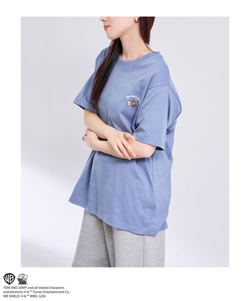 tシャツ 「TOM＆JERRY/トムアンドジェリー 」サガラ刺繍 バック